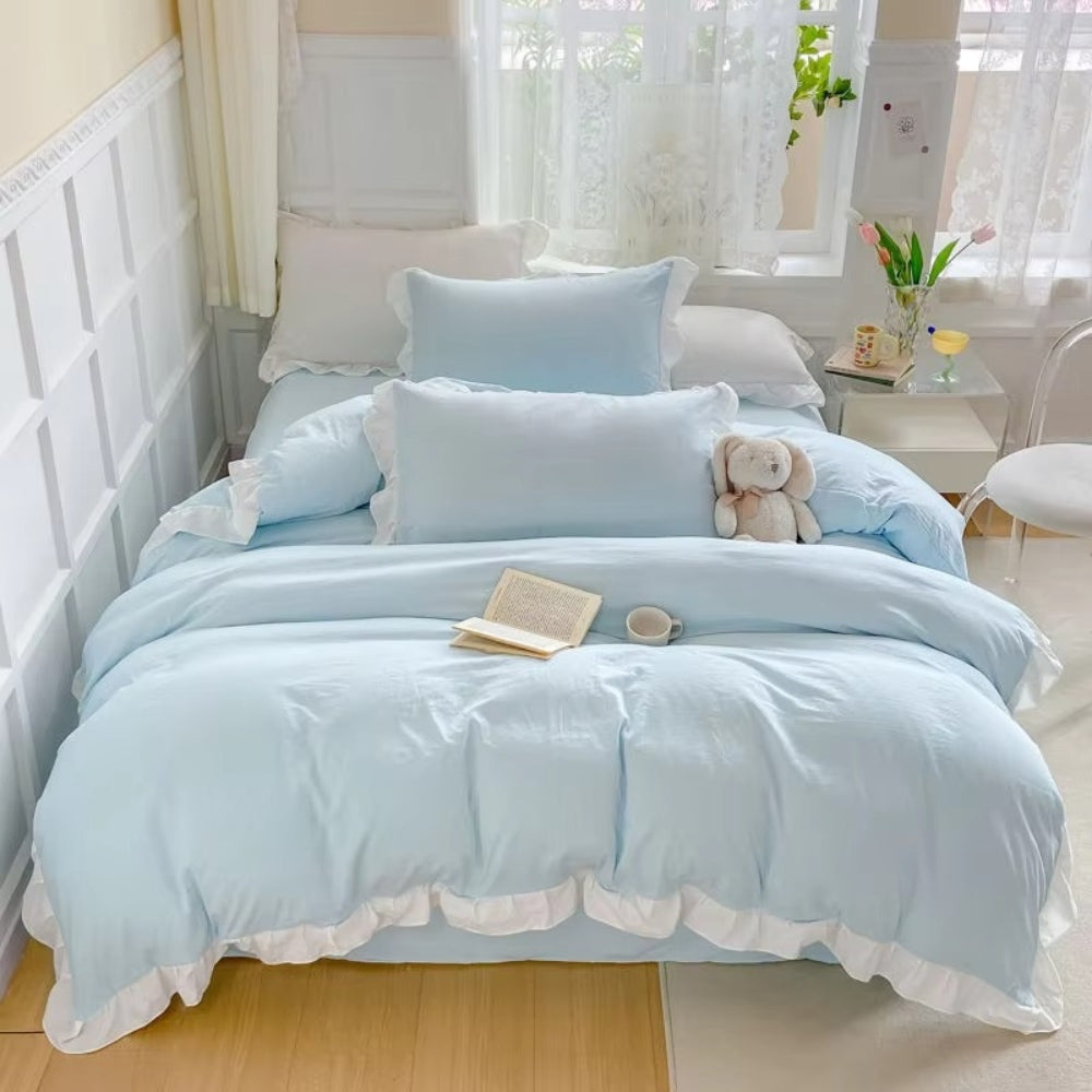 Cottage Ruffle Cotton | 4pcs Bedding Set