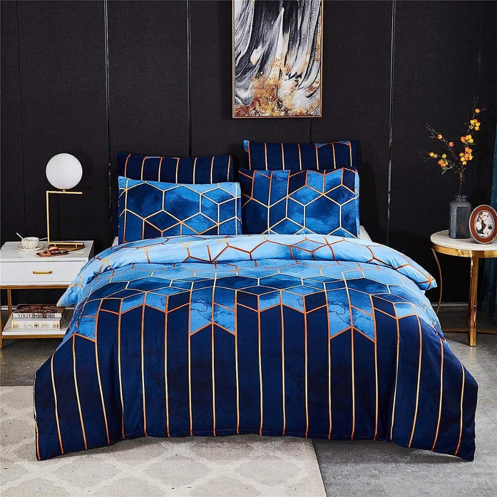 Golden Cosmo Hive | 3pcs Quilt Cover Sets