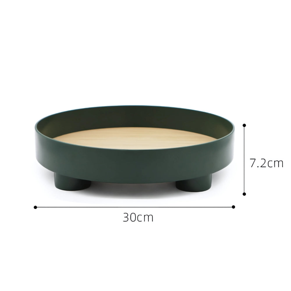 Modern Round Wooden Barbara Tray