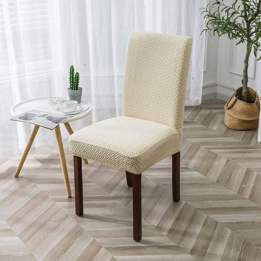 Sylva Jacquard Velvet Stretch Dining Chair Cover