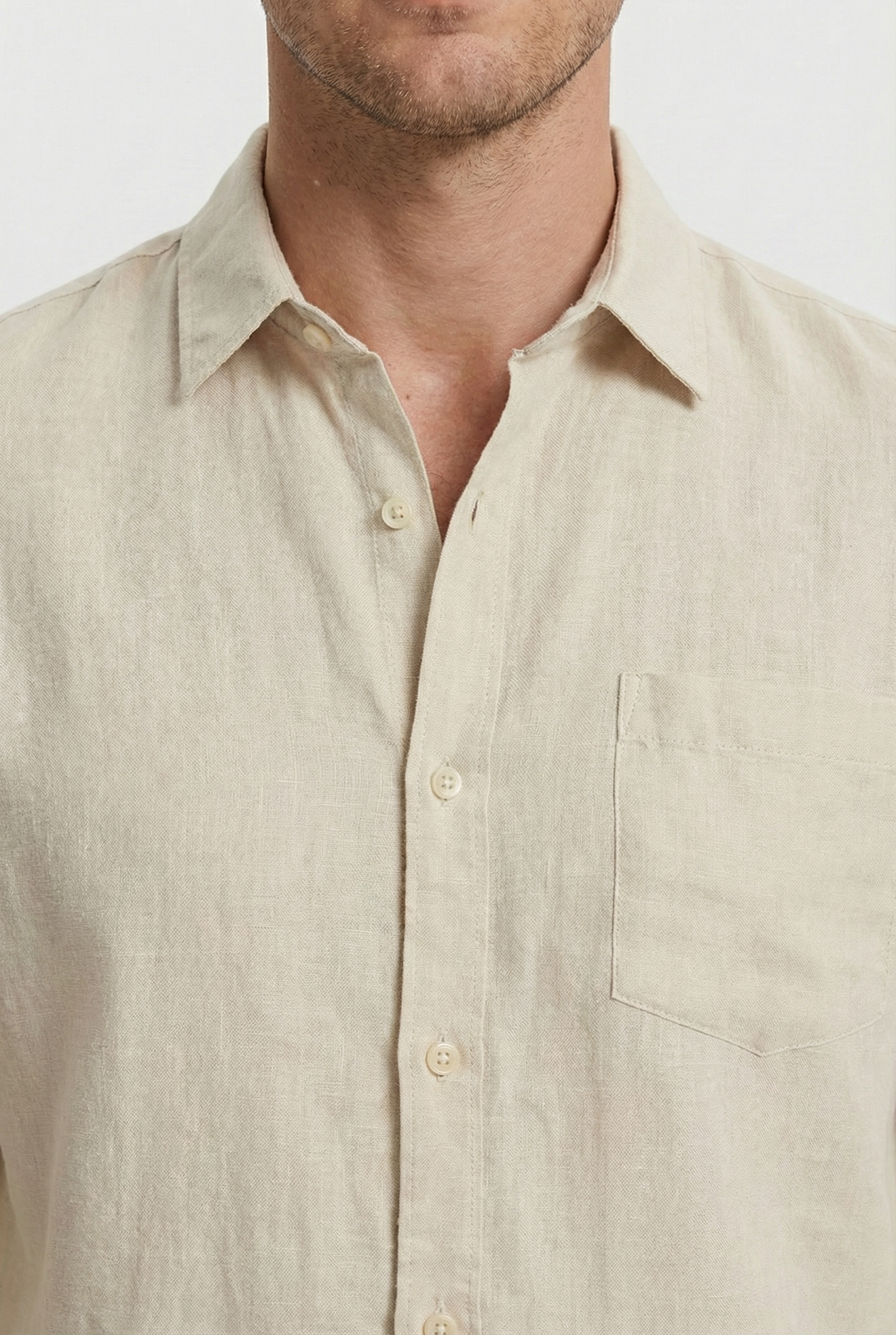 Jonathan | Men's Linen Long Sleeve Relaxed Shirt