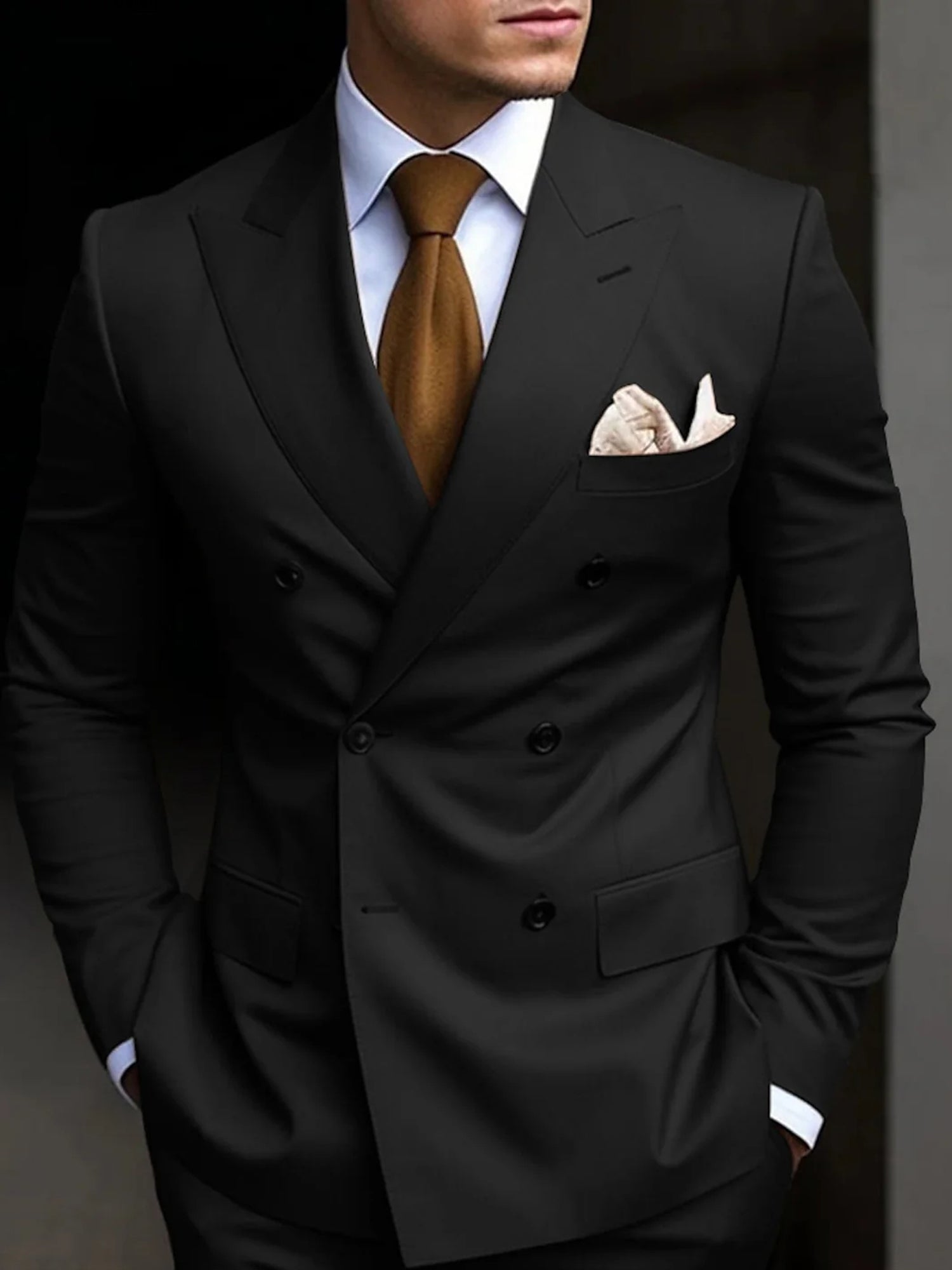 Michael | Men's Suit Cotton Blend Double Breasted