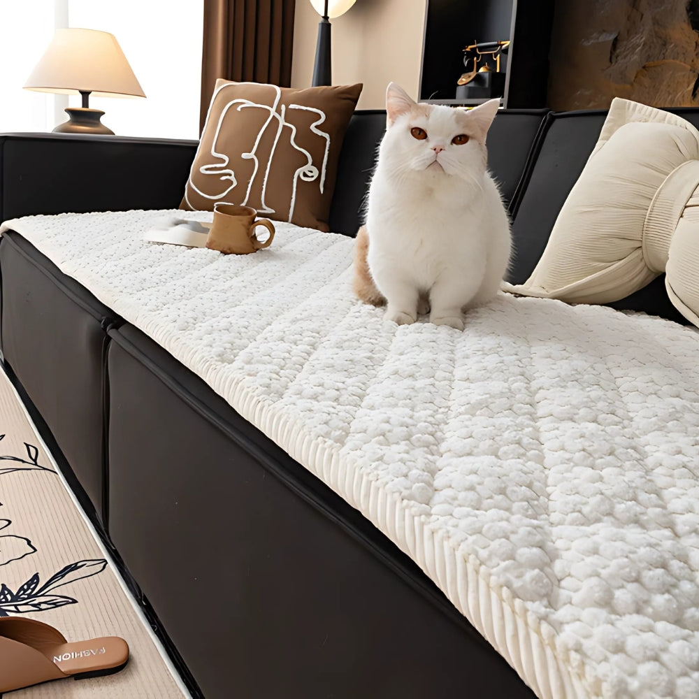 Pet-Proof Textured Quilted Couch Protector Slipcover